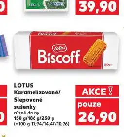 Kaufland Lotus slepované sušenky nabídka