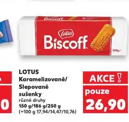 Kaufland Lotus karamelizované sušenky nabídka