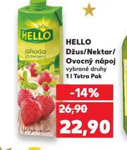 Kaufland Hello ovocný nápoj nabídka