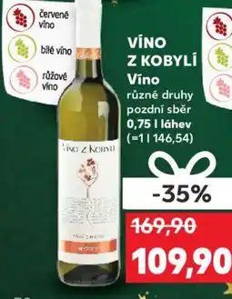 Kaufland VÍNO Z KOBYLÍ Vino nabídka