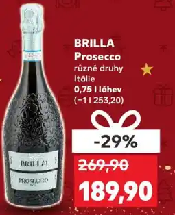 Kaufland BRILLA Prosecco nabídka