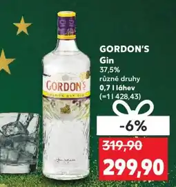 Kaufland GORDON'S Gin 37.5% nabídka