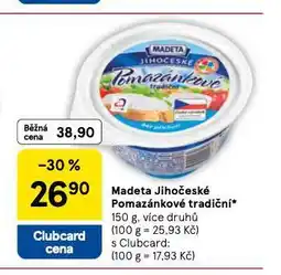 Tesco Madeta jihočeské pomazánkové tradiční nabídka
