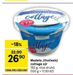 Tesco Madeta jihočeský cottage nabídka