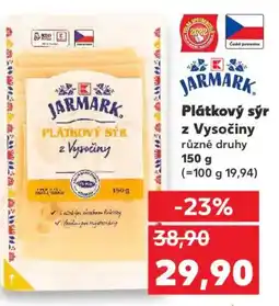 Kaufland Plátkový sýr z Vysočiny nabídka
