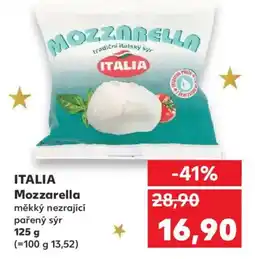 Kaufland ITALIA Mozzarella měkký nezrající pařený sýr nabídka