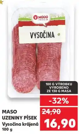 Kaufland MASO UZENINY PÍSEK Vysočina krájená nabídka
