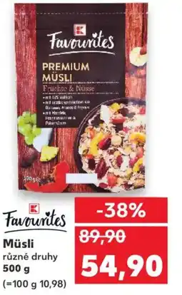 Kaufland Müsli nabídka