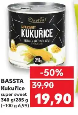 Kaufland BASSTA Kukuřice super sweet nabídka