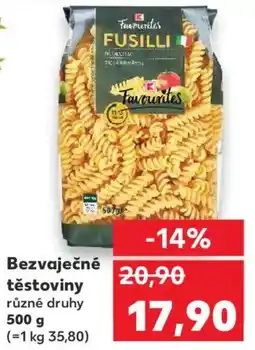 Kaufland Bezvaječné těstoviny nabídka