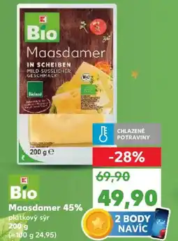 Kaufland Maasdamer 45% plátkový sýr nabídka