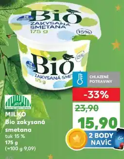 Kaufland MILKO Bio zakysaná smetana nabídka