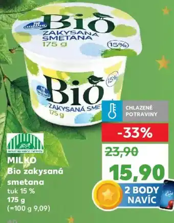 Kaufland MILKO Bio zakysaná smetana nabídka