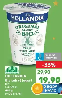 Kaufland HOLLANDIA Bio selský jogurt nabídka