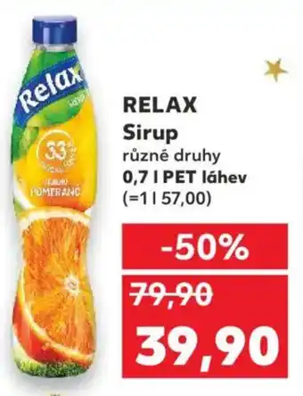 Kaufland RELAX Sirup nabídka