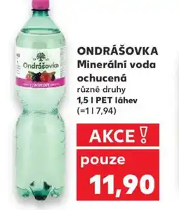 Kaufland ONDRÁŠOVKA Minerální voda ochucená nabídka