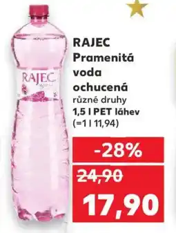 Kaufland RAJEC Pramenitá voda ochucená nabídka