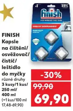 Kaufland FINISH Kapsle na čištění/ osvěžovač/ čistič/ leštidlo do myčky nabídka