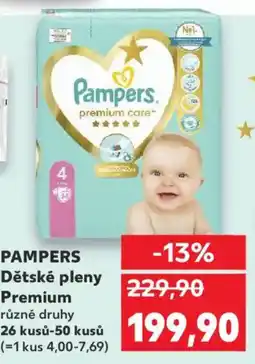 Kaufland PAMPERS Dětské pleny Premium nabídka