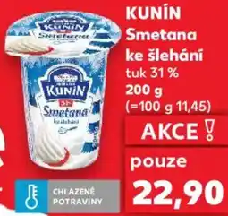 Kaufland KUNIN Smetana ke šlehání nabídka