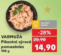 Kaufland VARMUŽA Pikantní sýrová pomazánka nabídka