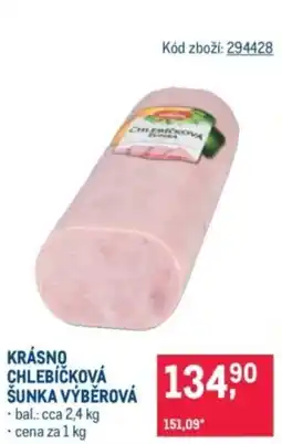 Makro Krásno chlebíčková šunka výběrová nabídka