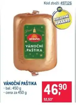 Makro Vánoční paštika nabídka