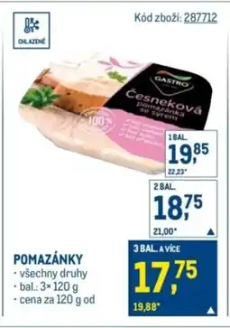 Makro Pomazánky nabídka