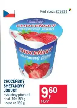Makro Choceňský smetanový jogurt nabídka
