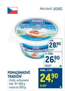 Makro MADETA Pomazánkové tradiční nabídka