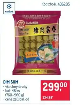 Makro Dim sum nabídka