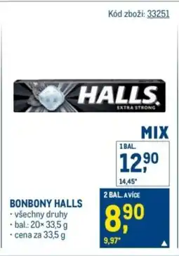Makro Bonbony Halls nabídka
