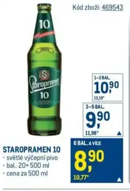 Makro Staropramen 10 nabídka