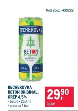 Makro Becherovka Beton original, grep 4,5% nabídka