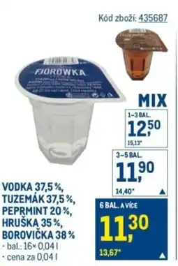Makro Vodka 37,5%, tuzemák 37,5%, peprmint 20%, hruška 35%, borovička 38% nabídka