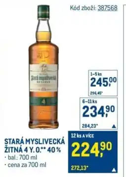 Makro Stará Myslivecká zitna 4 Y.O. 40% nabídka