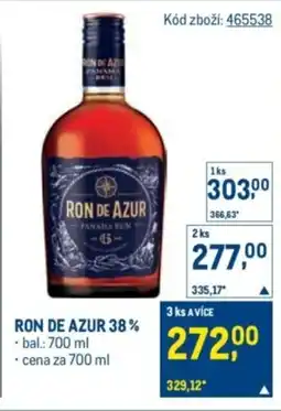 Makro Ron de azur 38% nabídka