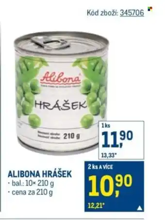 Makro Alibona Hrášek nabídka
