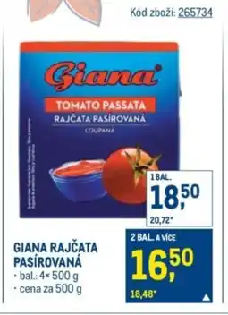 Makro Giana Rajčata pasírovaná nabídka