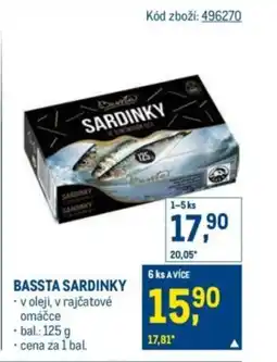Makro Bassta Sardinky nabídka