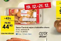 Tesco Čerstvá vejce z halového chovu nabídka