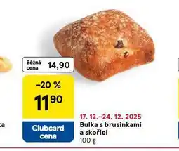 Tesco Bulka s brusinkami a skořicí nabídka
