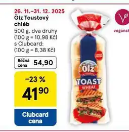 Tesco Ölz toustový chléb nabídka