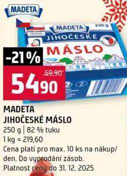 Terno Madeta jihočeské máslo nabídka