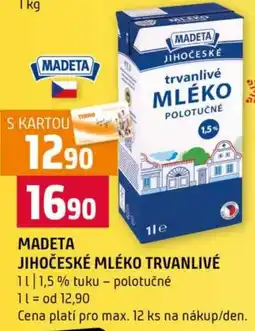 Terno MADETA Jihočeské mléko trvanlivé nabídka