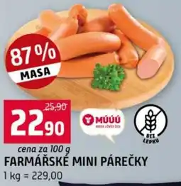 Terno Farmářské mini párečky nabídka
