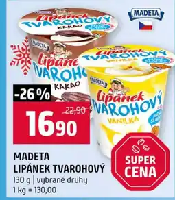 Terno Madeta lipánek tvarohový nabídka