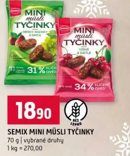 Terno Semix mini müsli tyčinky nabídka