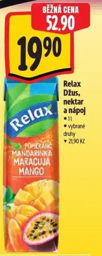 Albert Relax Džus, nektar a nápoj nabídka