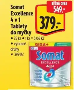 Albert Somat Excellence 4v1 Tablety do myčky nabídka